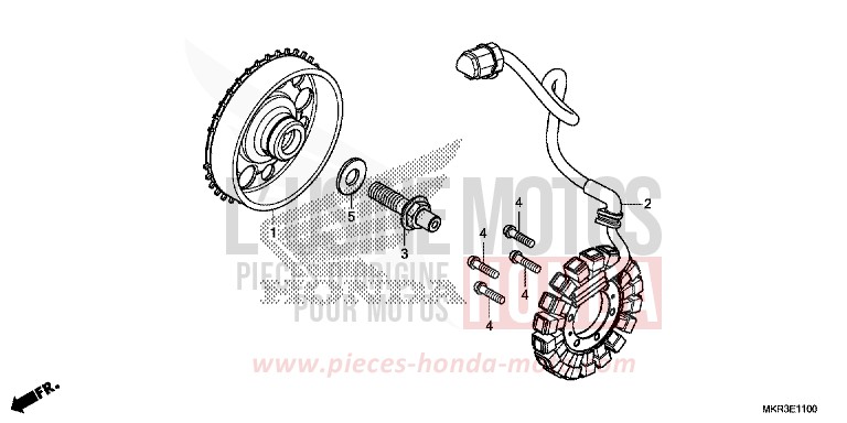 GENERATRICE von CBR1000RR SP SP1 SP2 GRAND PRIX RED (R380) von 2020